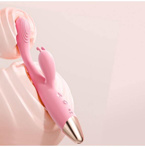 MizzZee - Little Crown Dual Vibrating Heating Wand (Chargeable - Pink)